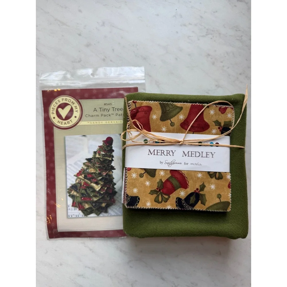 New Pieces From My Heart A Tiny Tree Kit Moda Fabric Bundle Christmas Quilting
